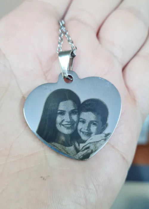 Dije de Corazon Plateado Personalizado