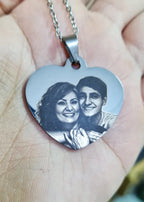 Dije de Corazon Plateado Personalizado