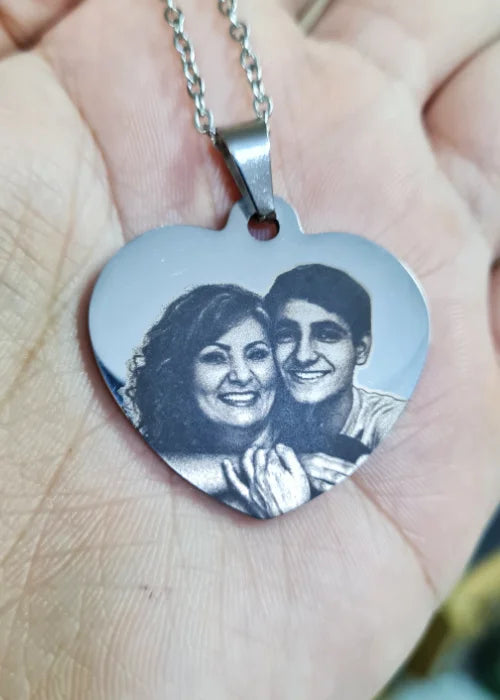 Dije de Corazon Plateado Personalizado