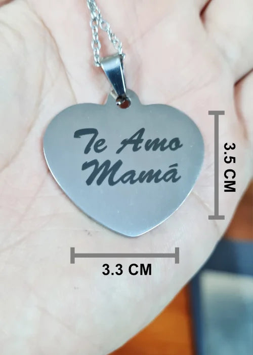 Dije Corazon Plateado Medidas