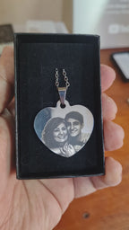 Caja Dije Corazon Plateado Personalizado.